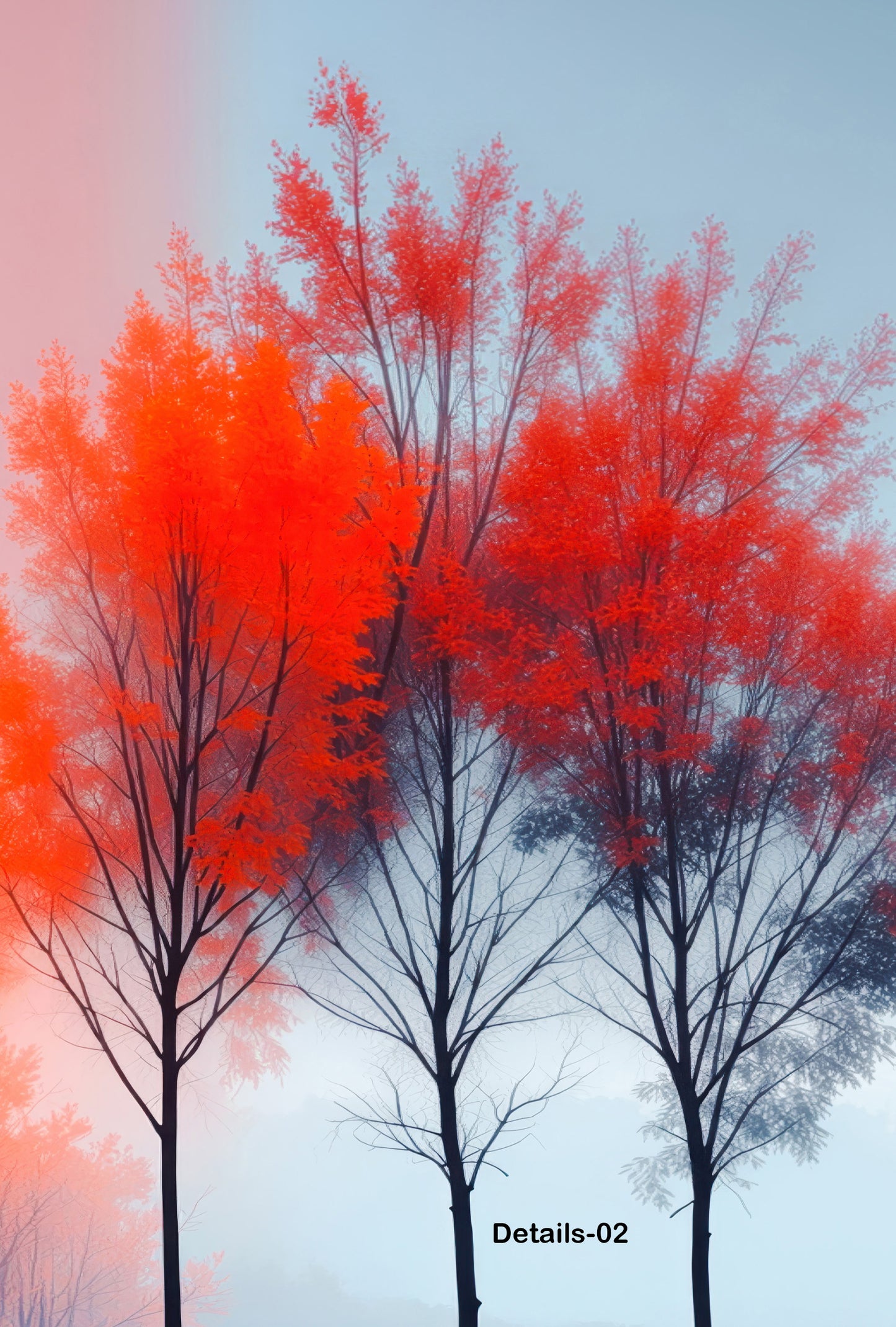 Silence en Rouge—Art Mural, Impression Fine Art, Toile, Impression Acrylique, Alu-Dibond