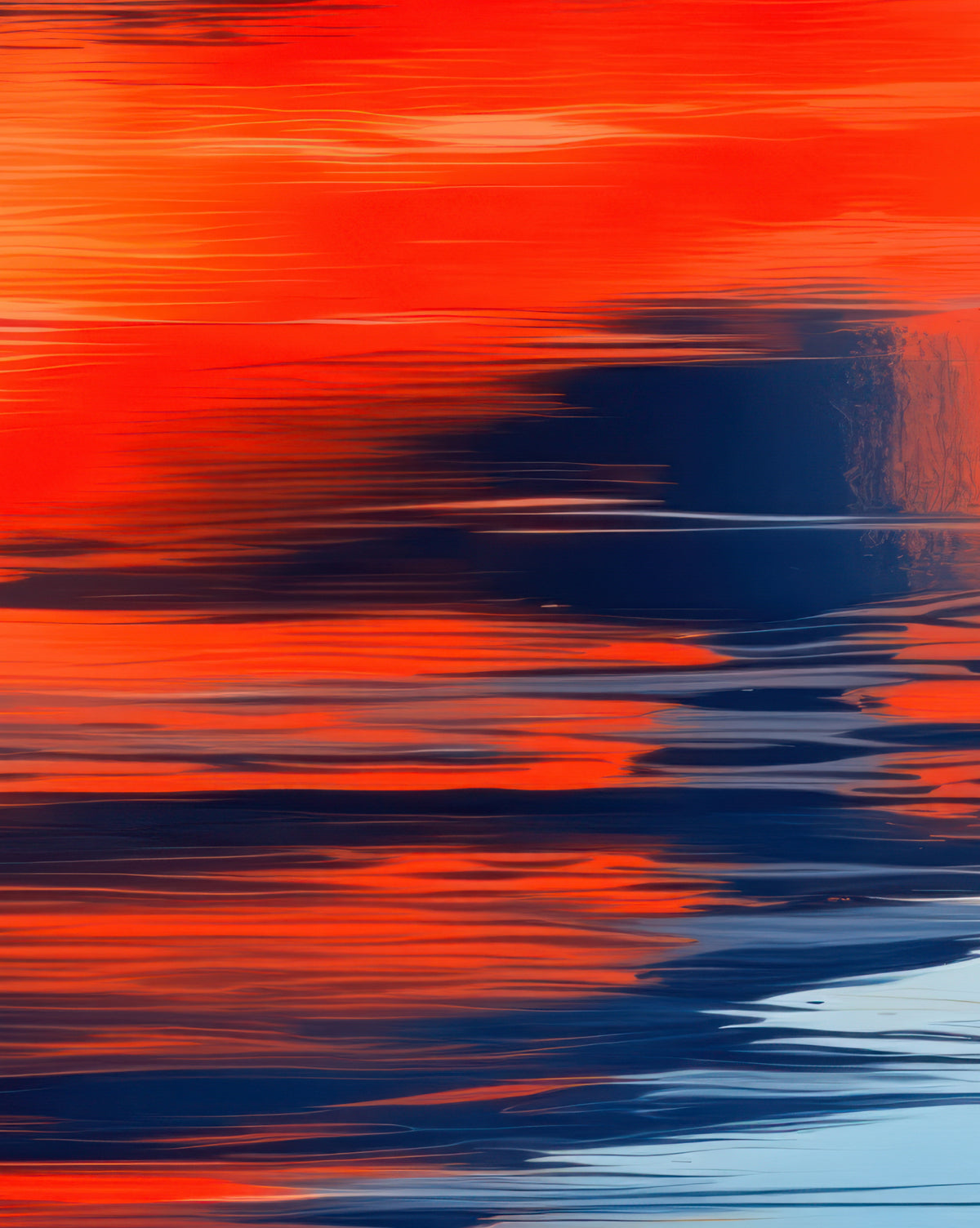 Reflet d'eau coque de bateau-01—Art mural, tirage d'art, toile, impression sur acrylique