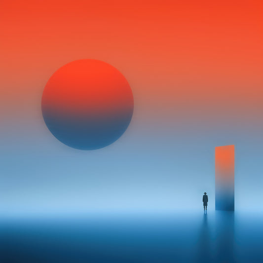 Passage ins Abendrot—Wandkunst, Fine Art Print, Leinwand, Acryldruck