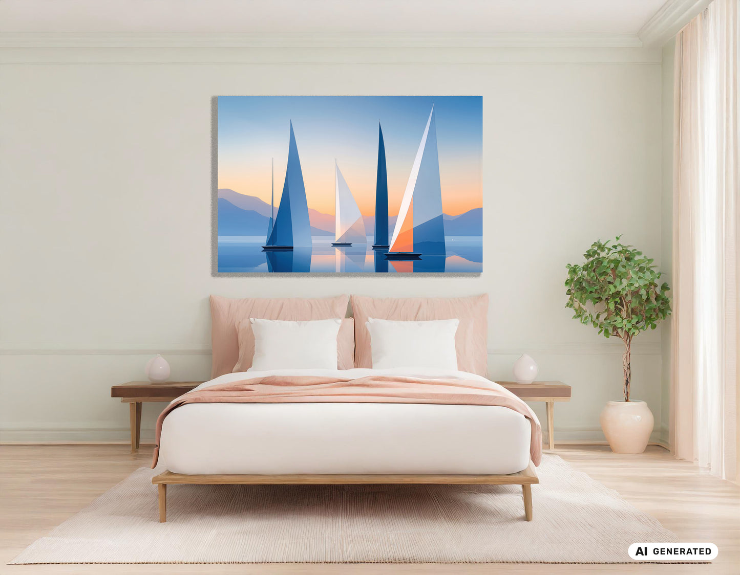 Voiles de silence — Art mural, impression d'art, toile, impression acrylique
