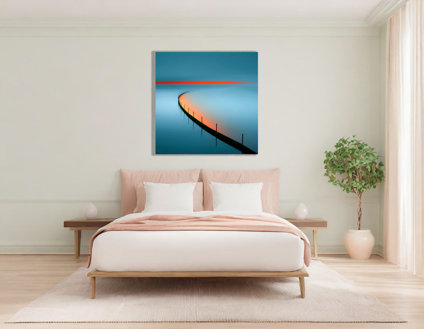 Gezeitenfeuer—Wandkunst, Fine Art Print, Leinwand, Acryldruck, Alu-Dibond