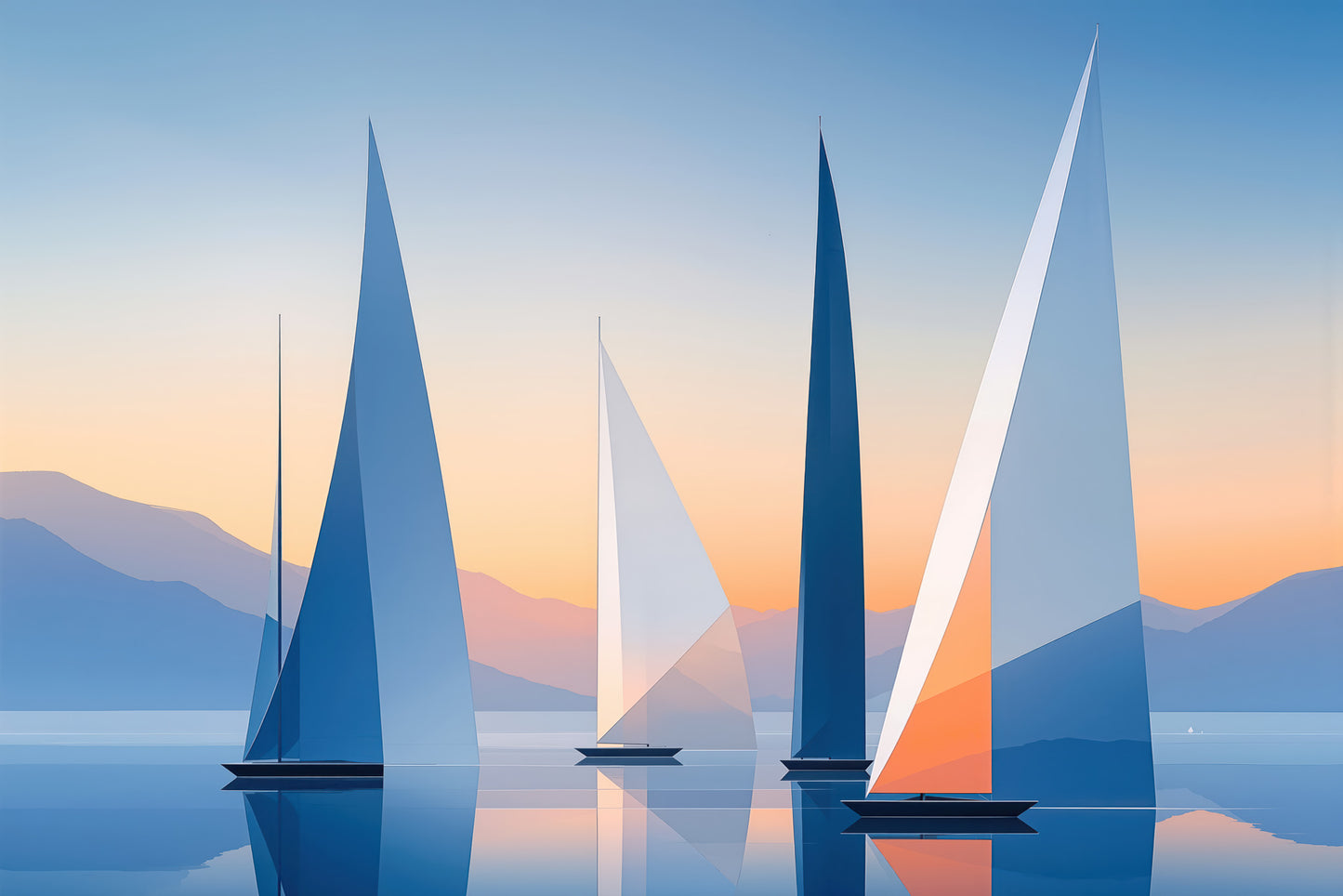 Voiles de silence — Art mural, impression d'art, toile, impression acrylique