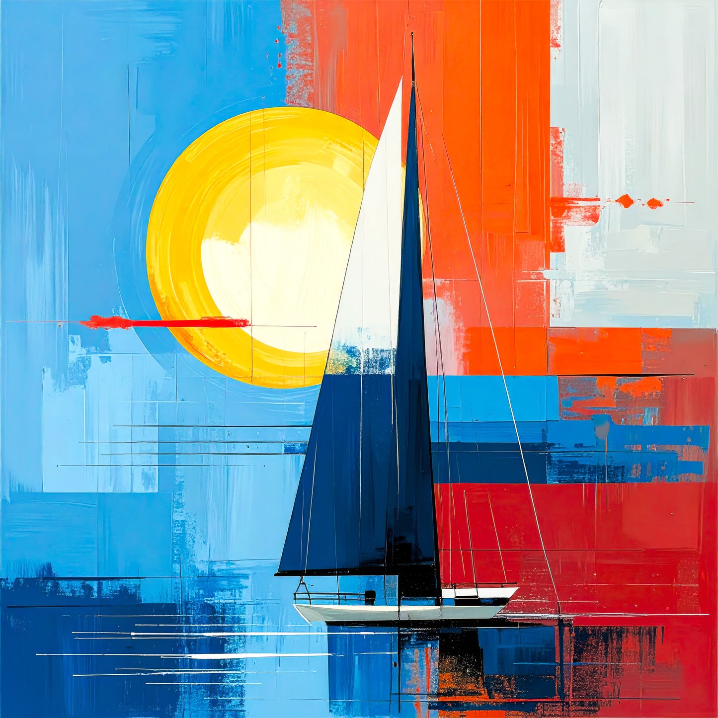 Sailboat Art – Light, Color, and Movement—Wall Art, Fine Art Print, Canvas, Acrylic Print, Aluminum Dibond