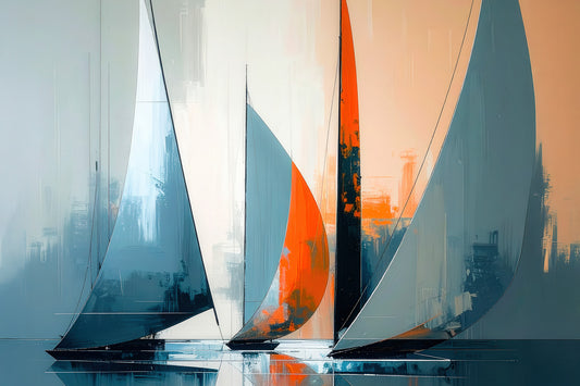 Sailboats abstract-14-32—Wall Art, Fine Art Print, Canvas, Acrylic Print, Aluminum Dibond