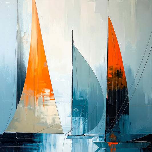 Sailboat Art - Abstraction in Motion—Wall Art, Fine Art Print, Canvas, Acrylic Print, Aluminum Dibond