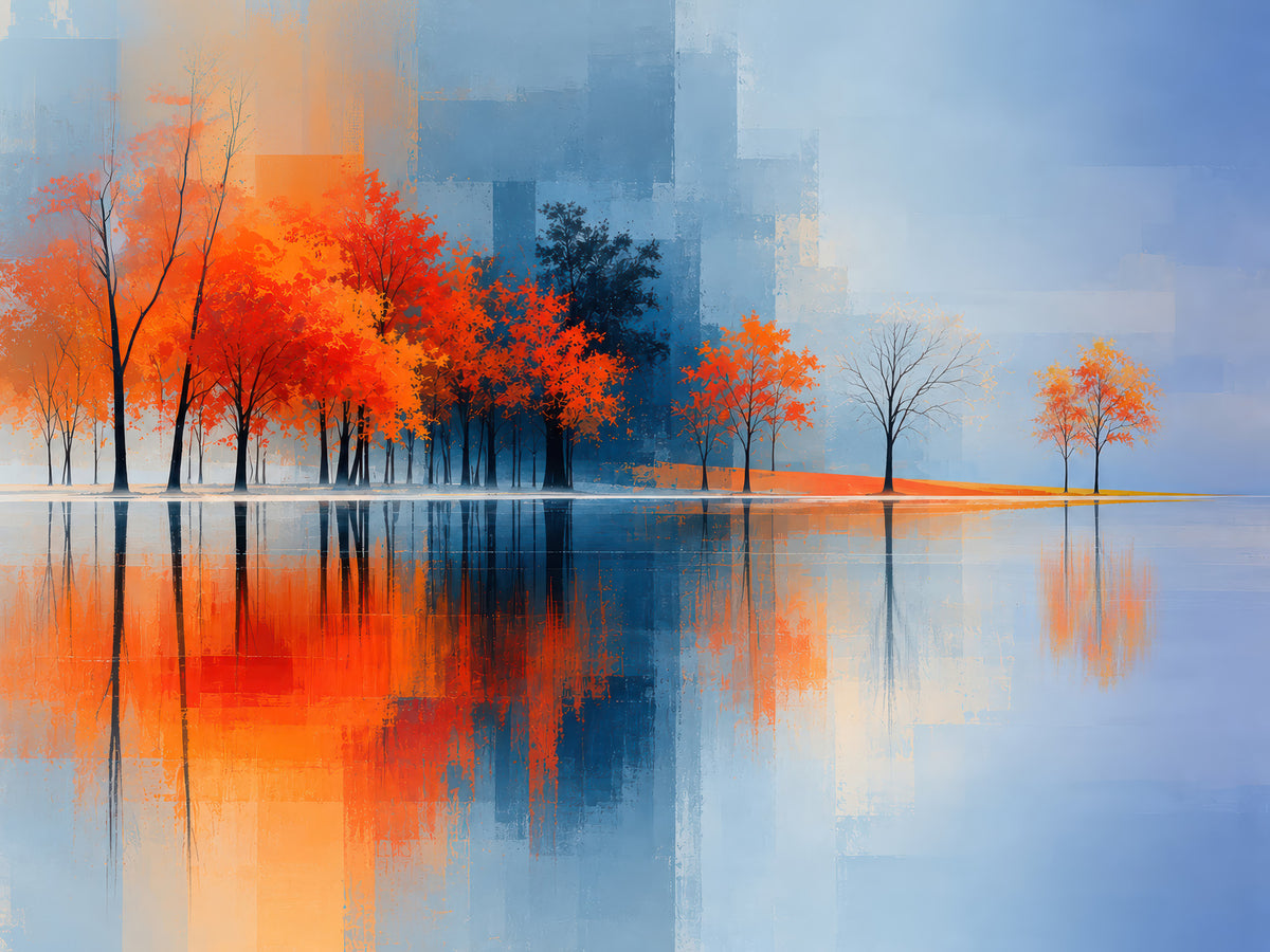 Uferglut--Wandkunst, Fine Art Print, Leinwand, Acryldruck