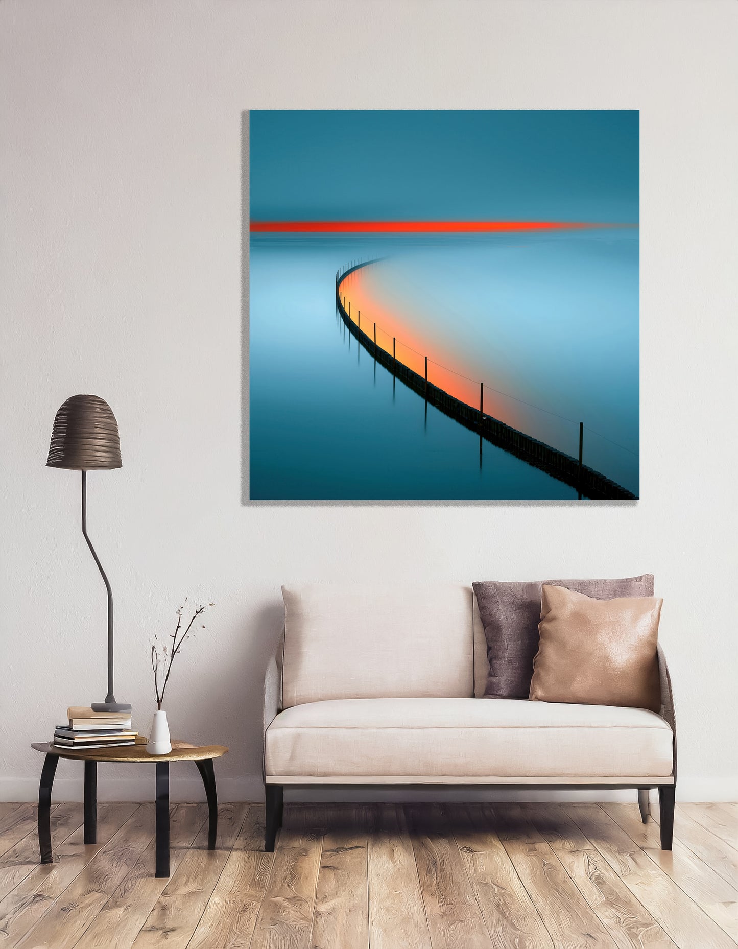 Gezeitenfeuer—Wandkunst, Fine Art Print, Leinwand, Acryldruck, Alu-Dibond