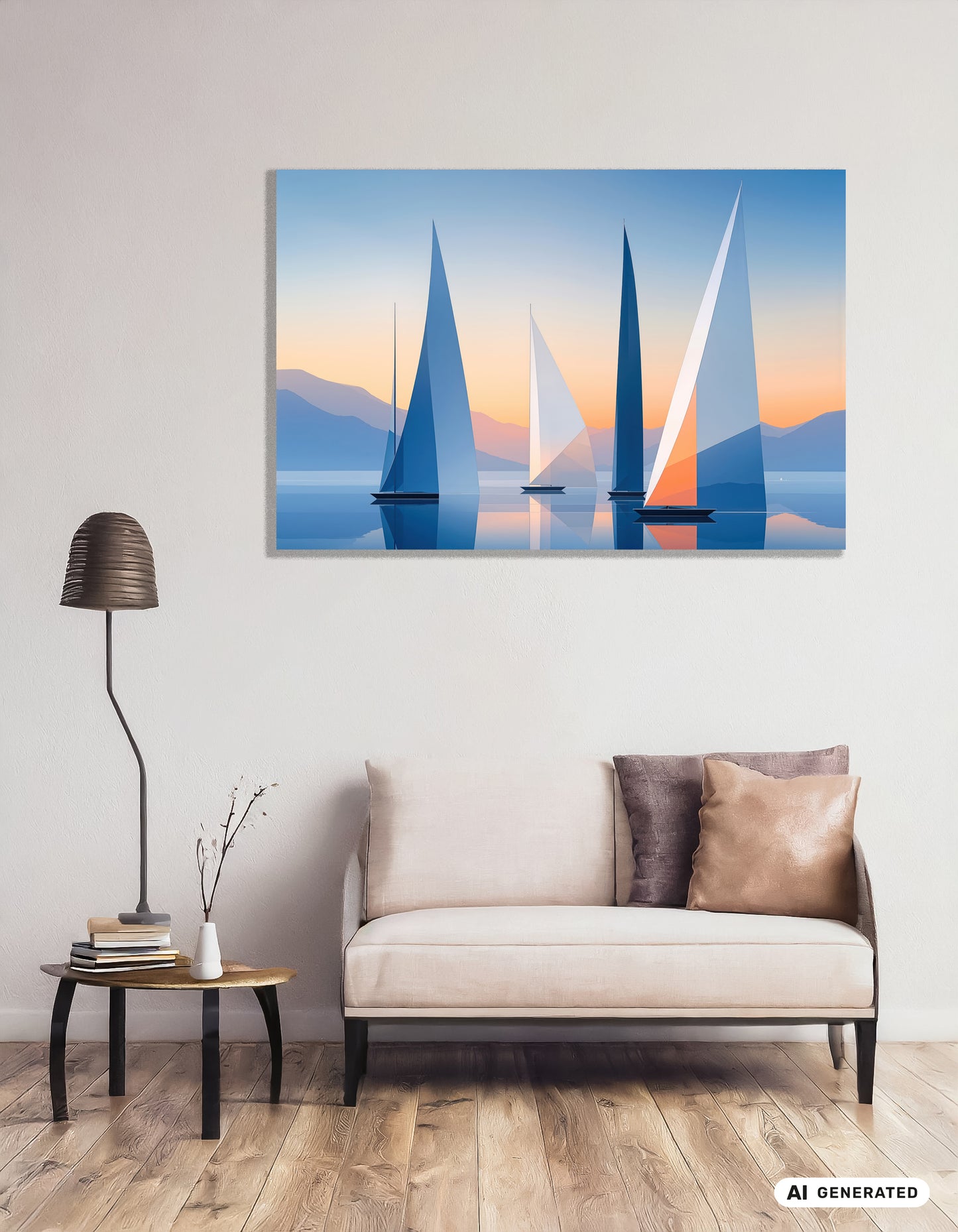 Voiles de silence — Art mural, impression d'art, toile, impression acrylique