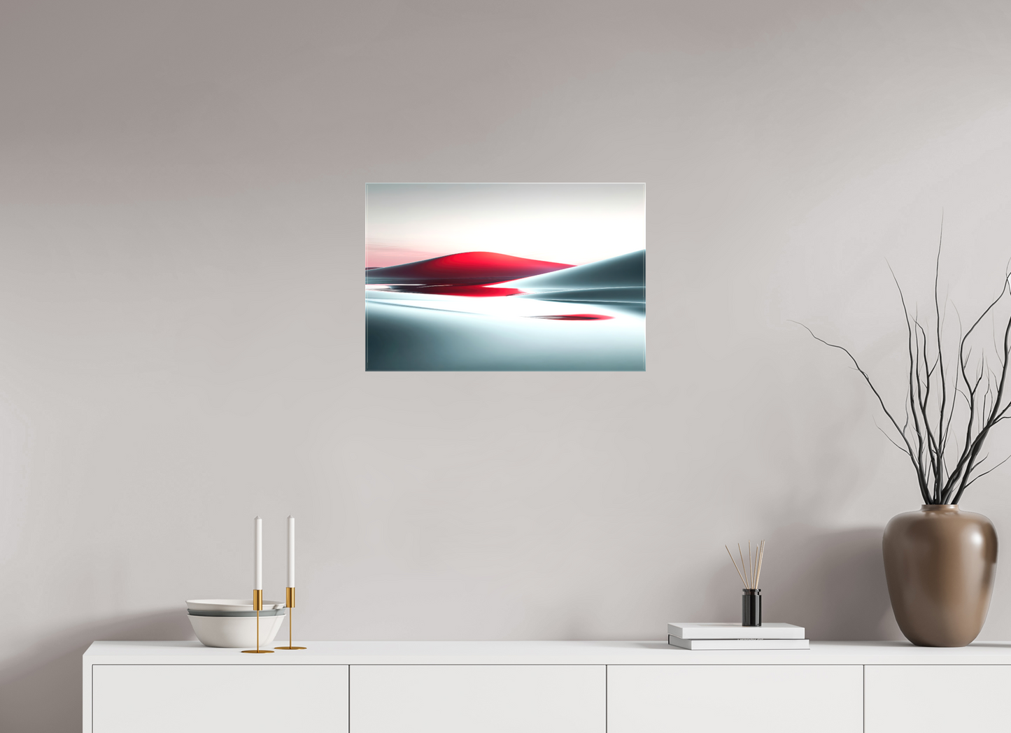 60 x 40 cm, Leinwand glänzend Die Stille der Dünen-06—Wandkunst, Fine Art Print, Leinwand, Acryldruck, Alu-Dibond
