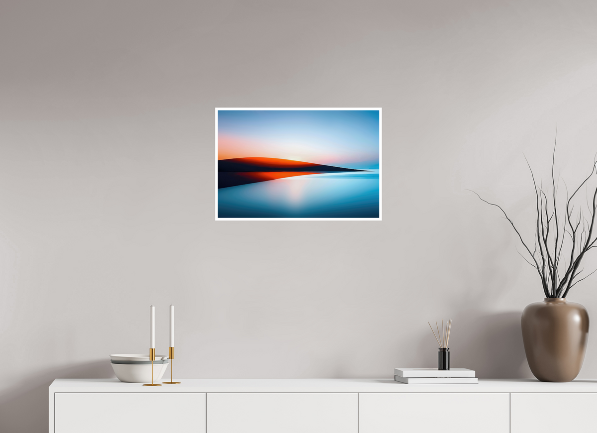 60 x 40 cm, Fine Art Print Hahnemühle Baryta Lichtlinie am Horizont-01—Wandkunst, Fine Art Print, Leinwand, Acryldruck, Alu-Dibond