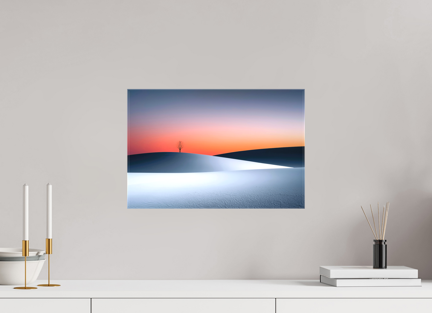 45 x 30 cm, Leinwand glänzend Kälte und Glut