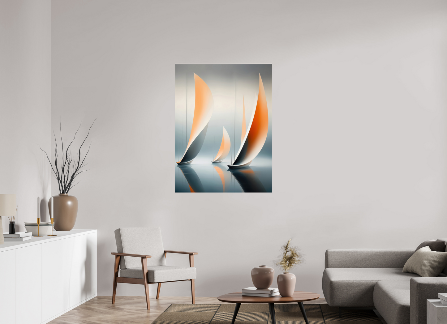 90 x 120 cm, Acrylglas glänzend standard Drei im Licht
