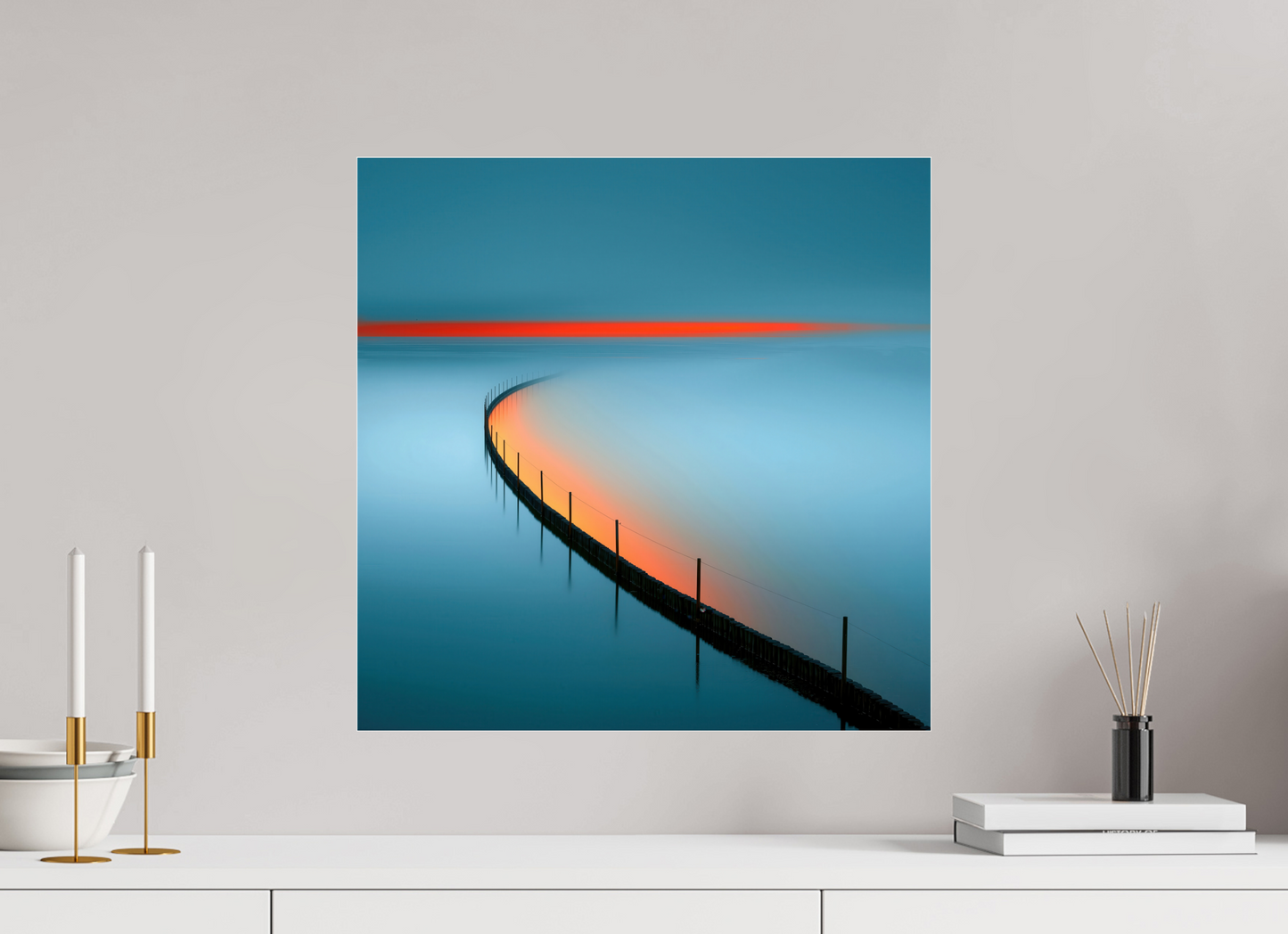50 x 50 cm, Acrylglas glänzend standard Gezeitenfeuer