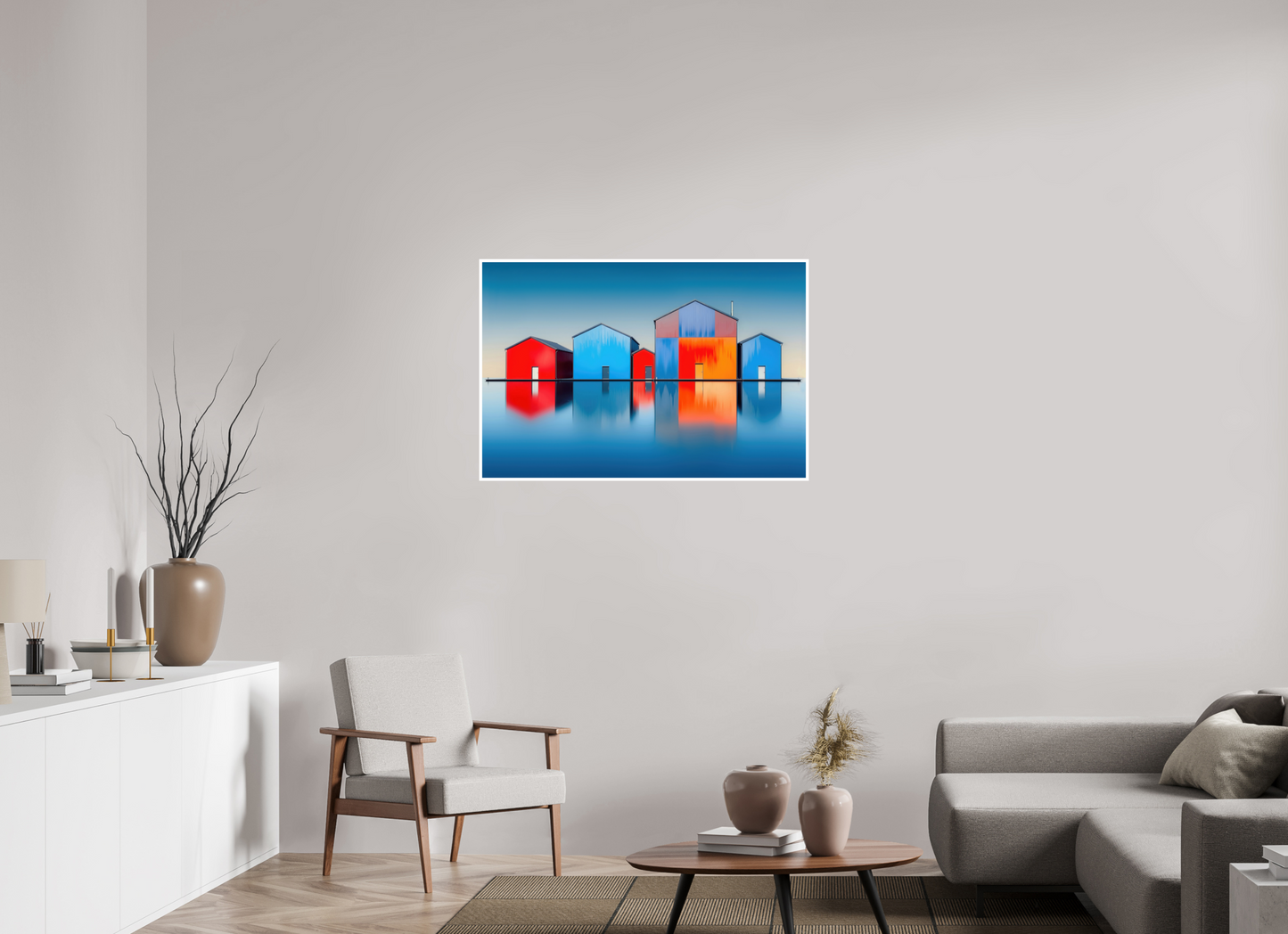 105 x 70 cm, Fine Art Print Hahnemühle Baryta Farbklang am Wasser