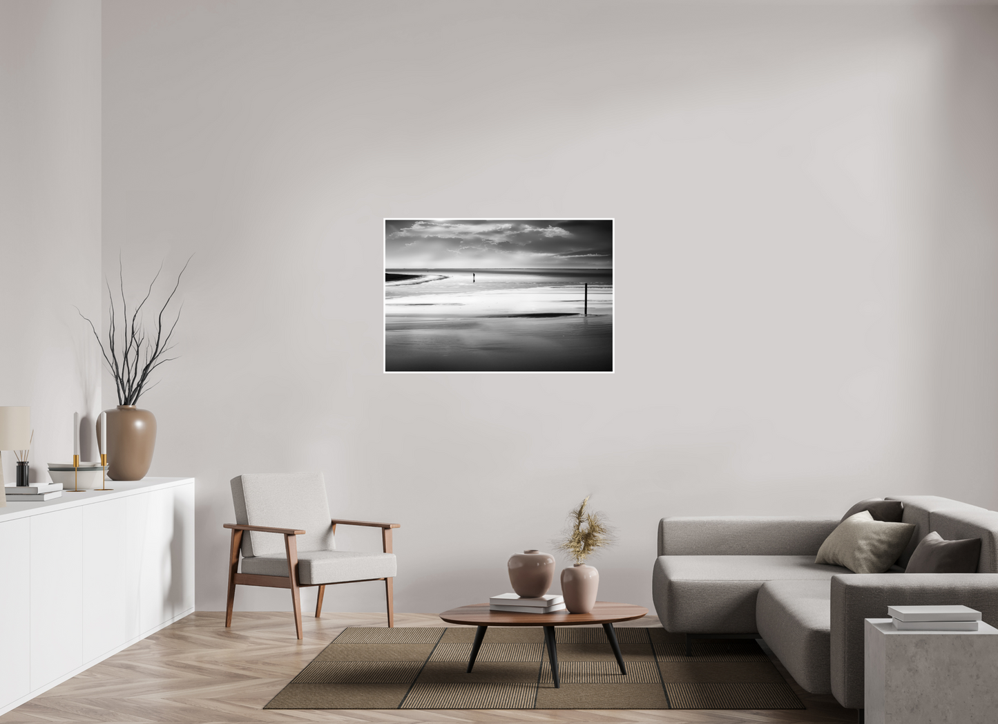 120 x 80 cm, Fine Art Print Hahnemühle Baryta Mann im Wattenmeer-01