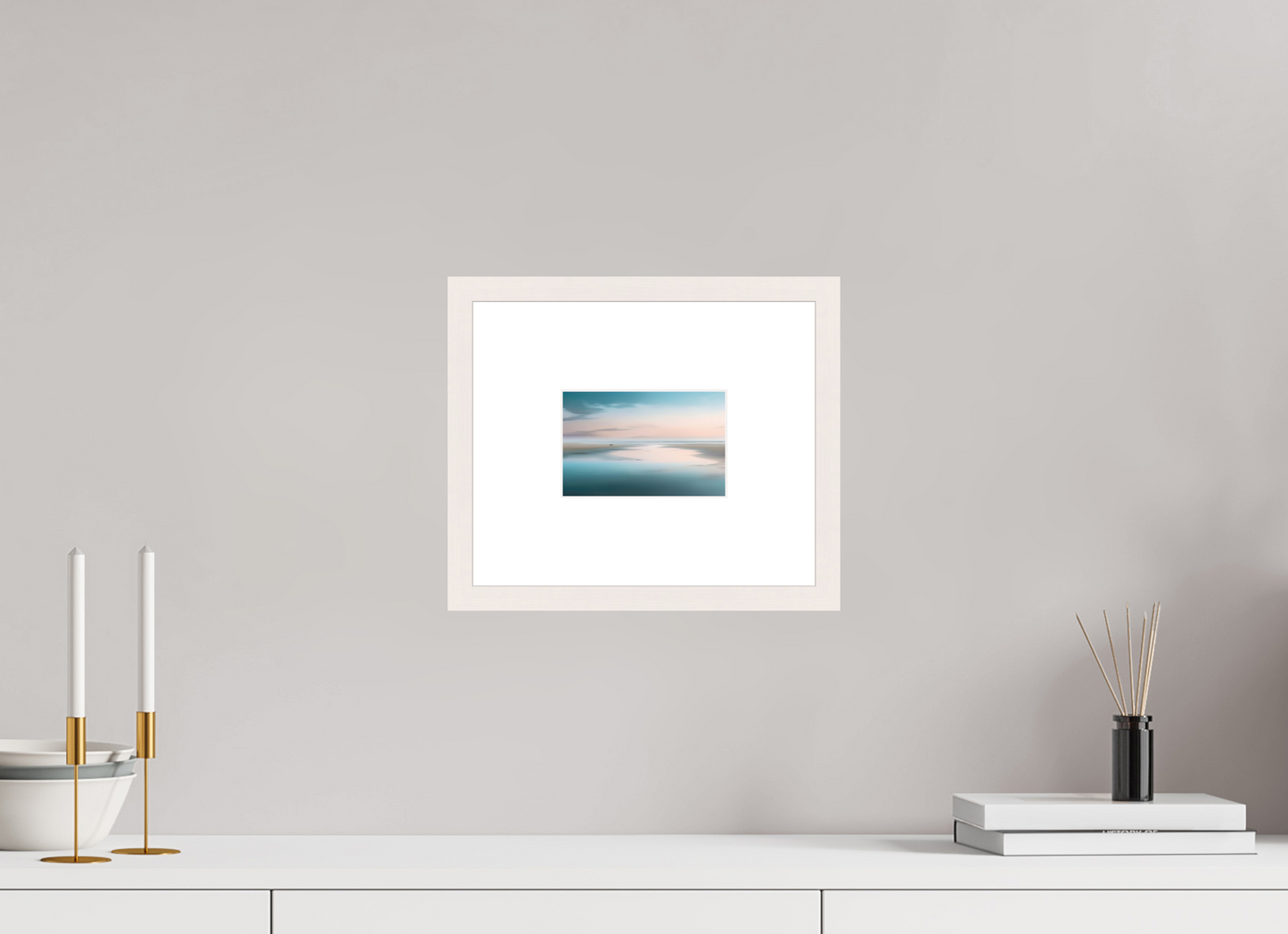 15 x 10 cm, Fine Art Print gerahmt Menschen im Wattenmeer-01—Wandkunst, Fine Art Print, Leinwand, Acryldruck, Alu-Dibond