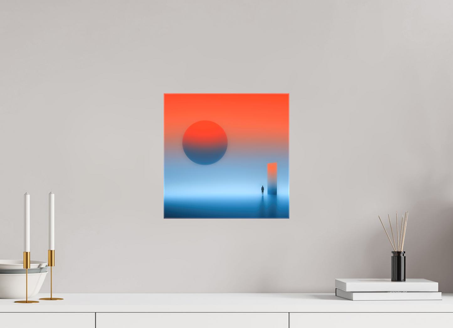 30 x 30 cm, Leinwand glänzend Passage ins Abendrot