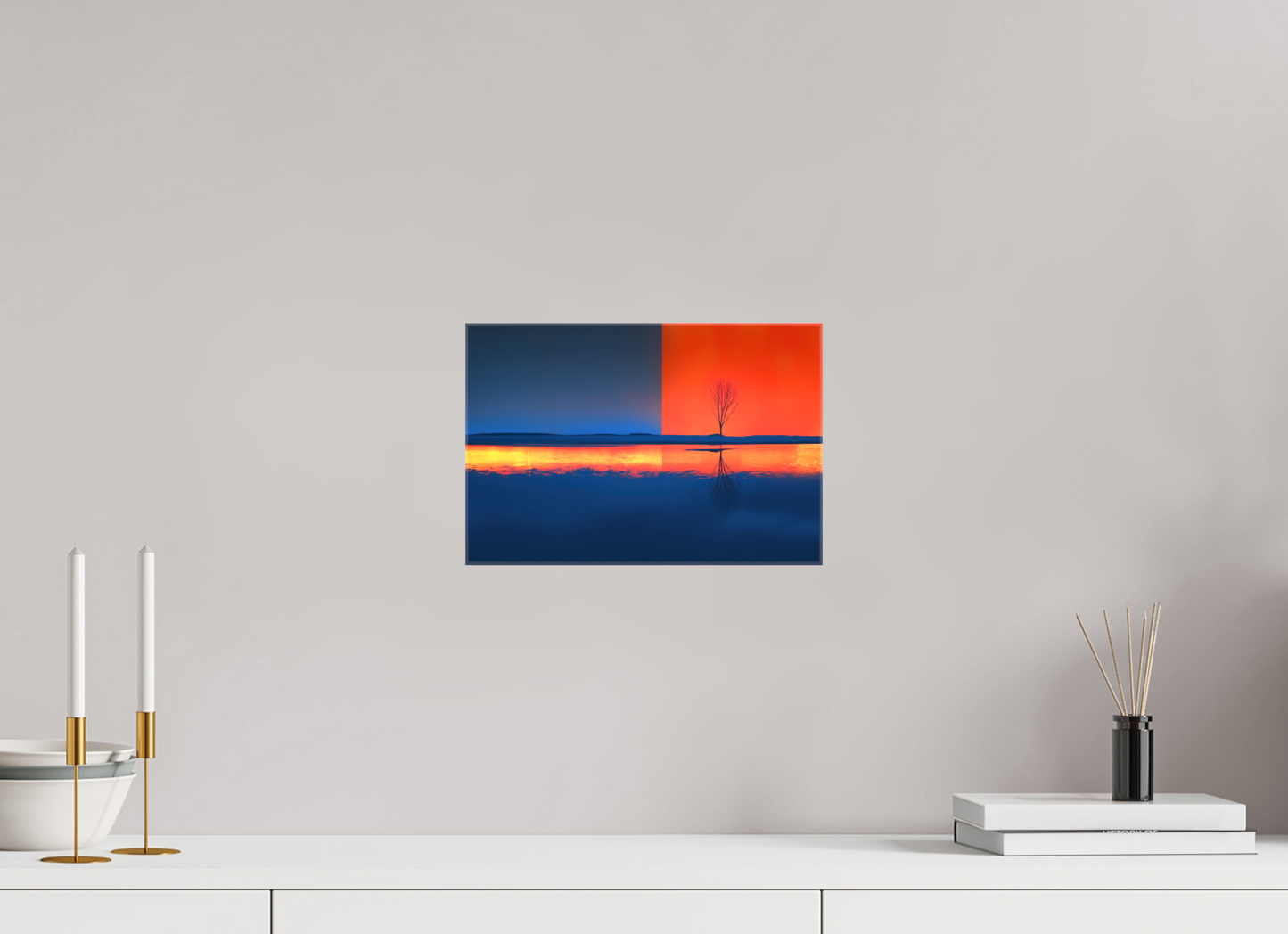30 x 20 cm, Leinwand glänzend Grenze des Lichts