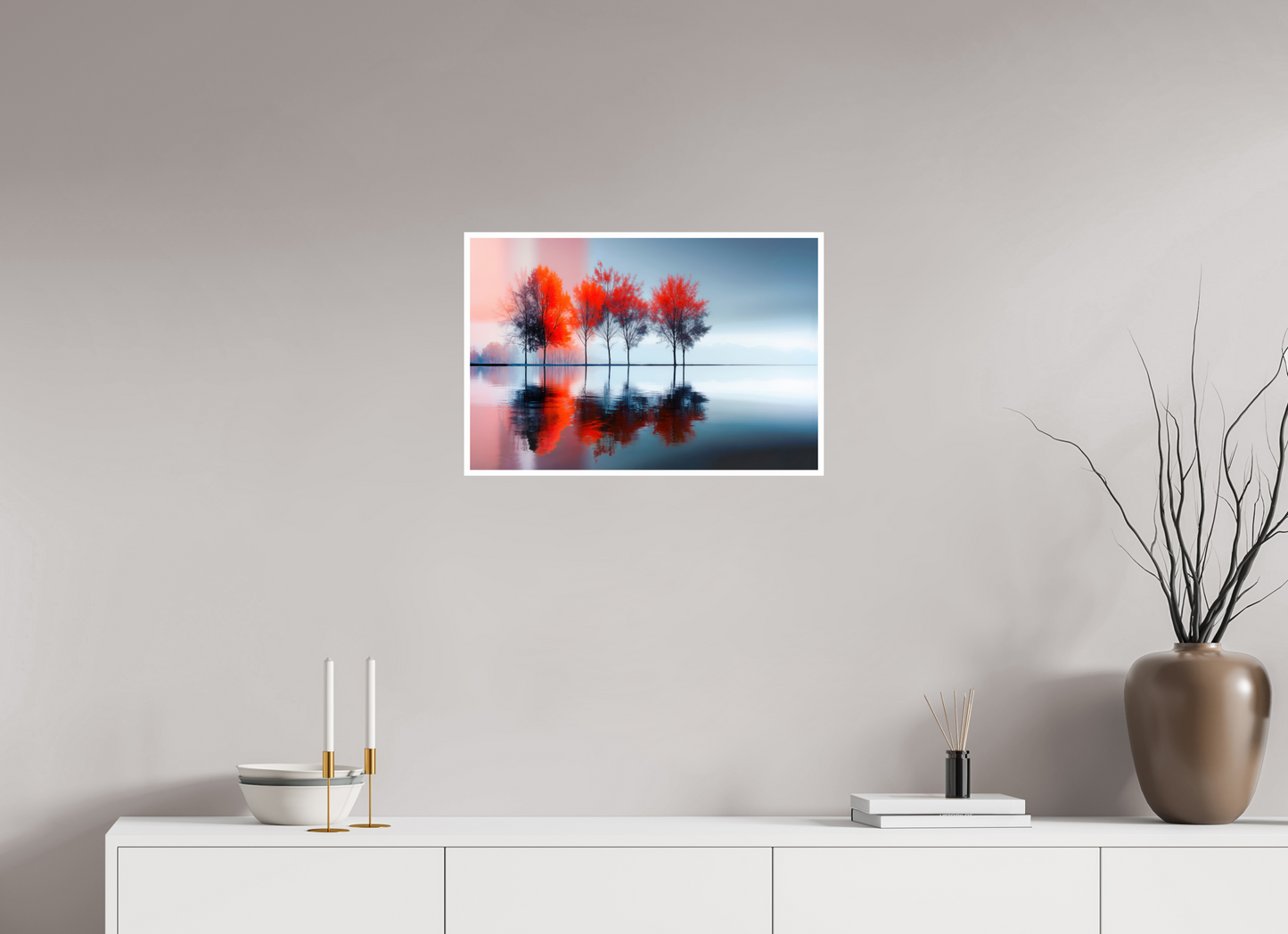 60 x 40 cm, Fine Art Print Hahnemühle Baryta Stille in Rot
