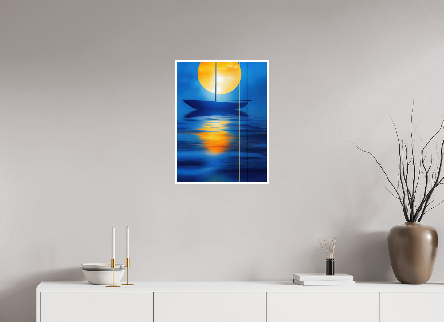 45 x 60 cm, Fine Art Print Hahnemühle Baryta Segel im goldenen Kreis
