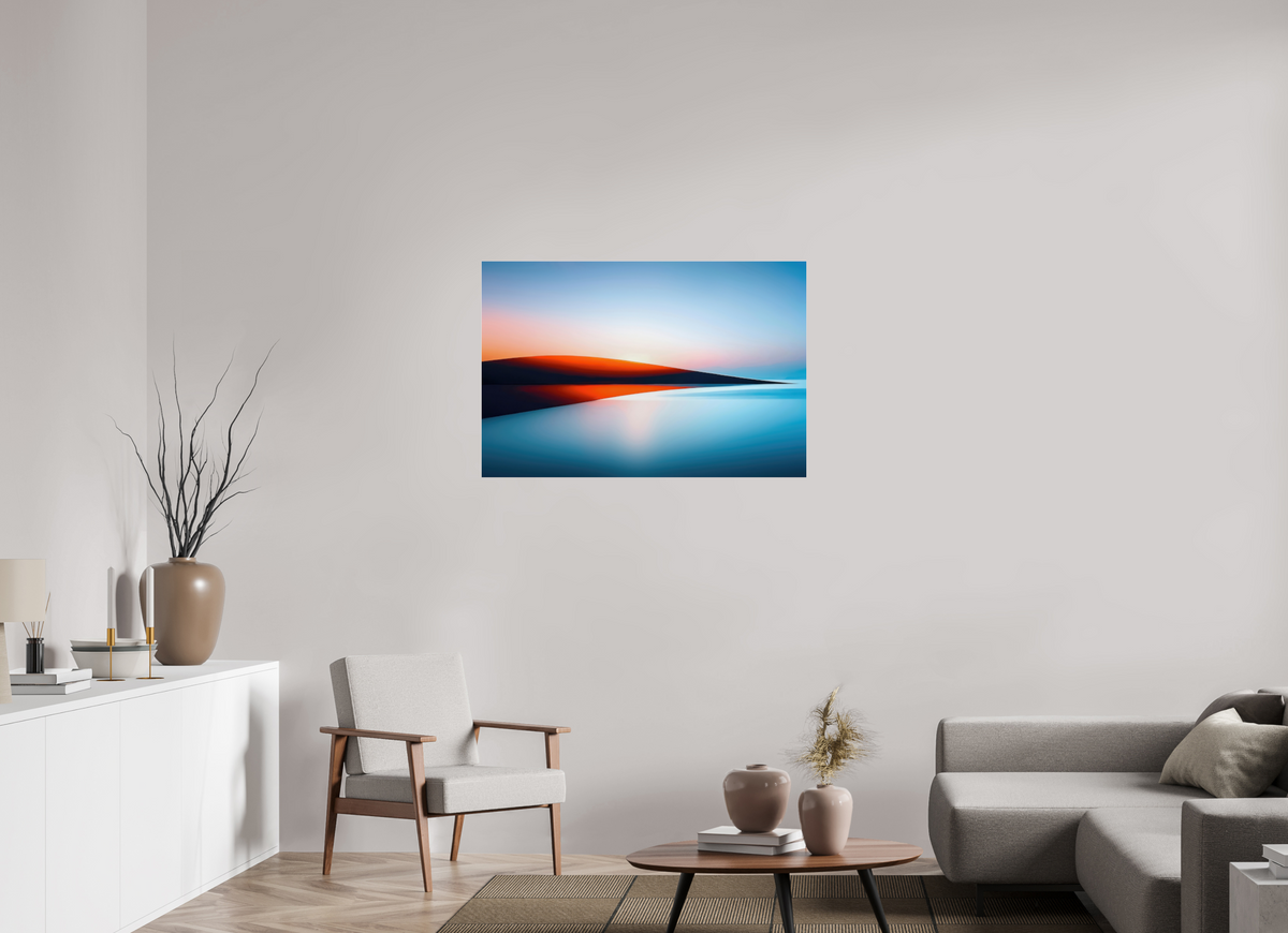 105 x 70 cm, Acrylglas glänzend standard Lichtlinie am Horizont-01—Wandkunst, Fine Art Print, Leinwand, Acryldruck, Alu-Dibond