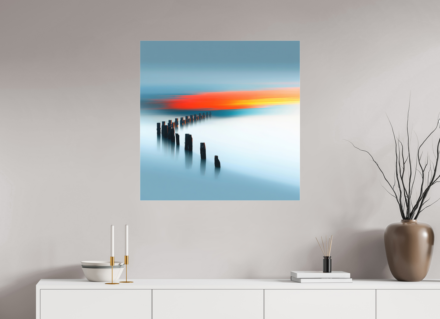 80 x 80 cm, Fine Art Pigmentdruck hinter Acrylglas Pfad ins Licht