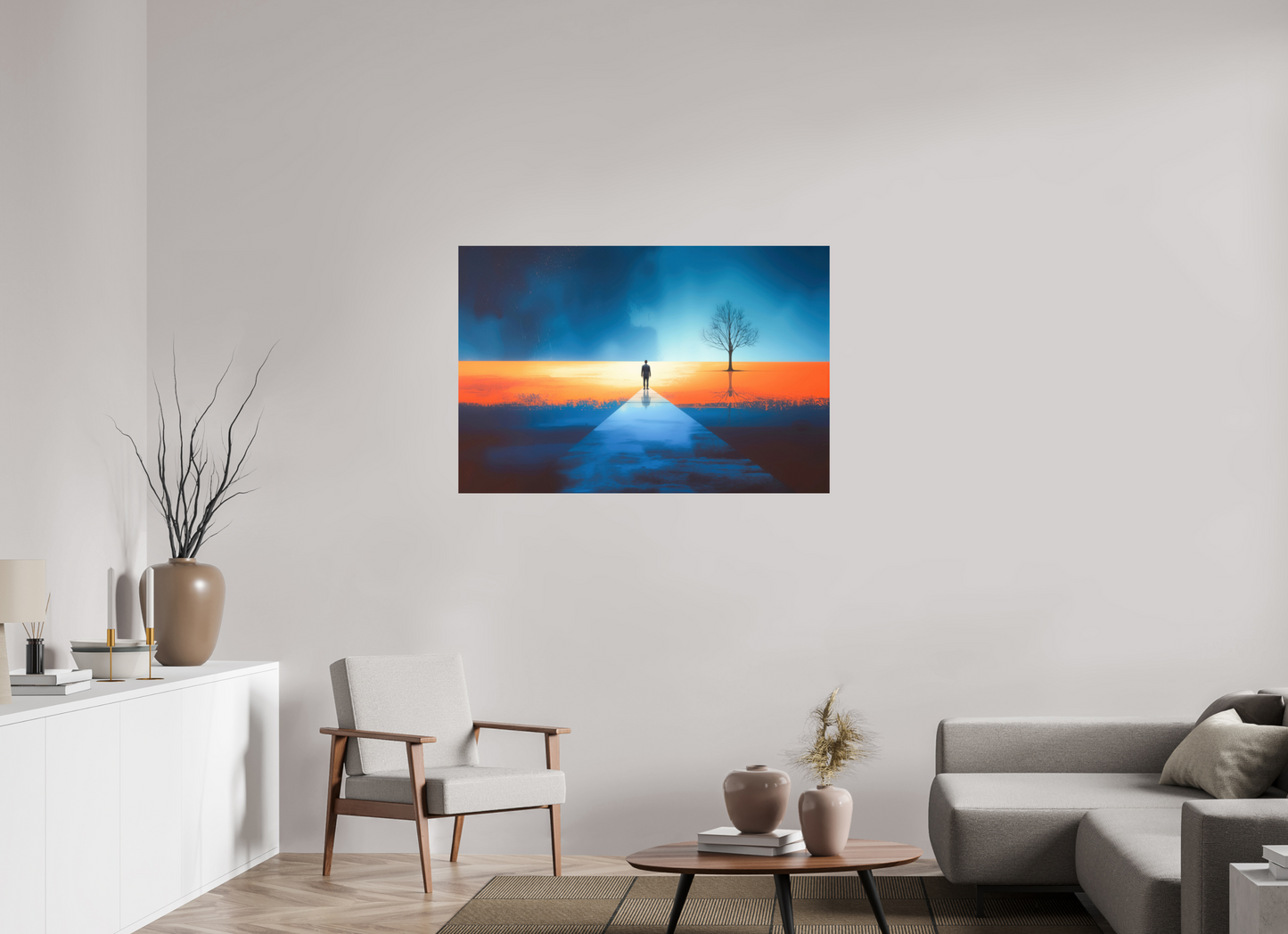 120 x 80 cm, Druck auf Alu-Dibond Der Pfad ins Zwischenlicht