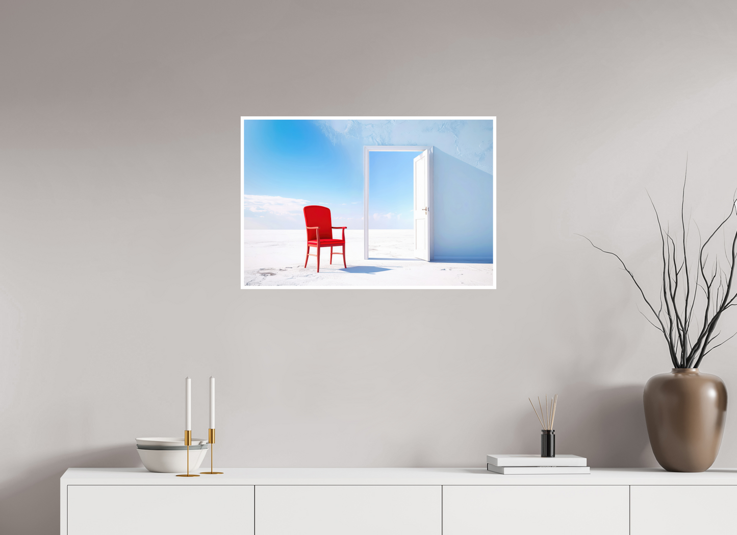 75 x 50 cm, Fine Art Print Hahnemühle Baryta Blick durch die Tür surreal-02