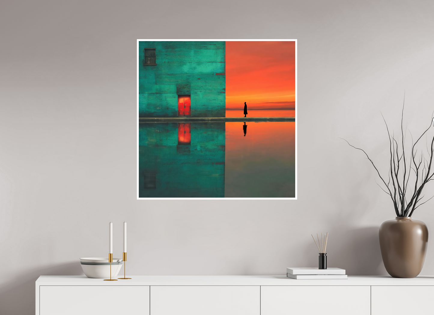 80 x 80 cm, Fine Art Print Hahnemühle Baryta Schwelle zum Meer—Wandkunst, Fine Art Print, Leinwand, Acryldruck, Alu-Dibond