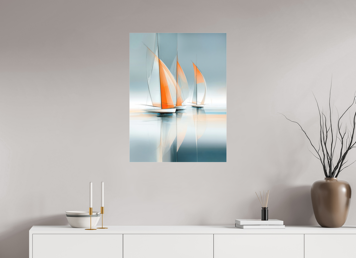60 x 80 cm, Fine Art Pigmentdruck hinter Acrylglas Linien im Wind
