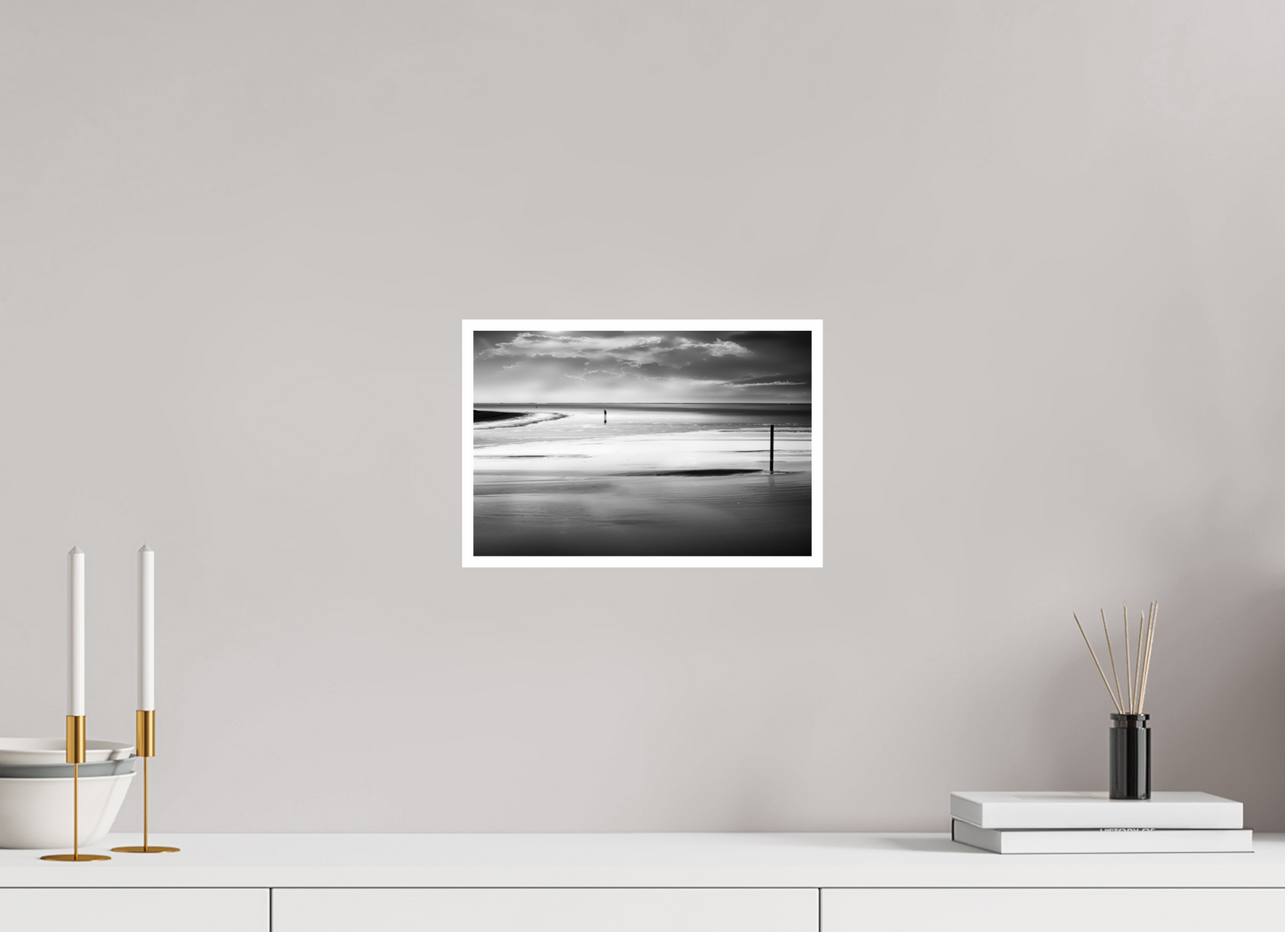 30 x 20 cm, Fine Art Print Hahnemühle Baryta Mann im Wattenmeer-01