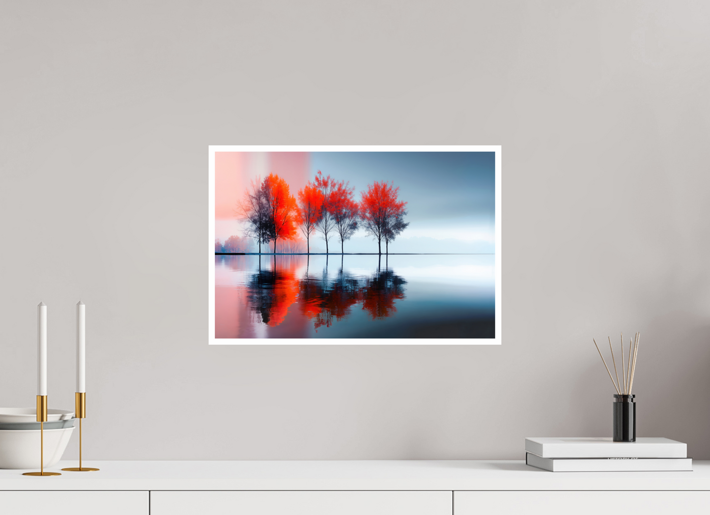 45 x 30 cm, Fine Art Print Hahnemühle Baryta Stille in Rot