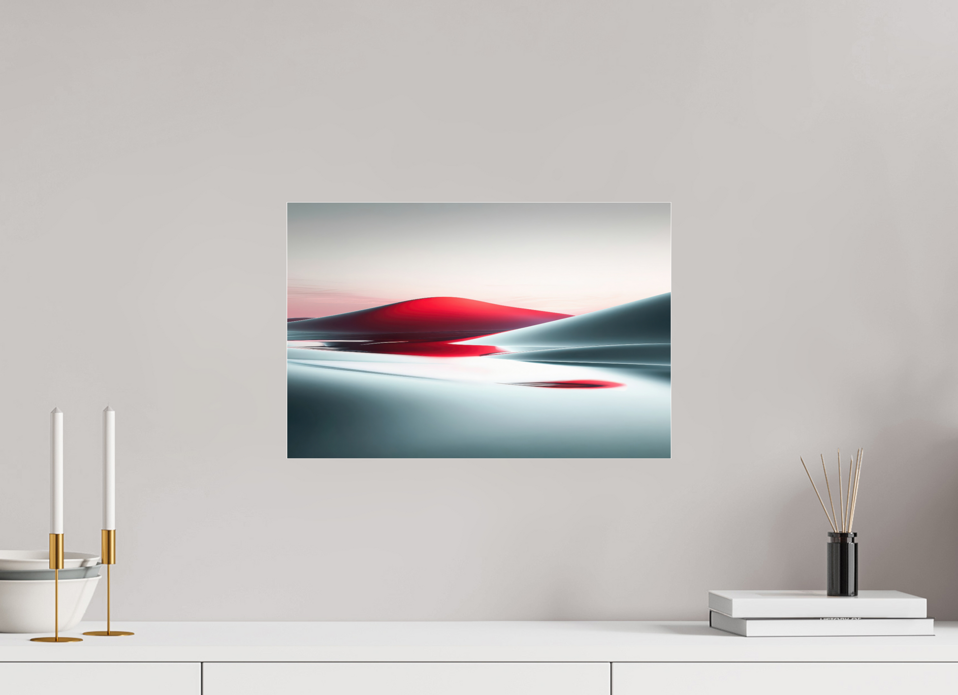 45 x 30 cm, Acrylglas glänzend standard Die Stille der Dünen-06—Wandkunst, Fine Art Print, Leinwand, Acryldruck, Alu-Dibond