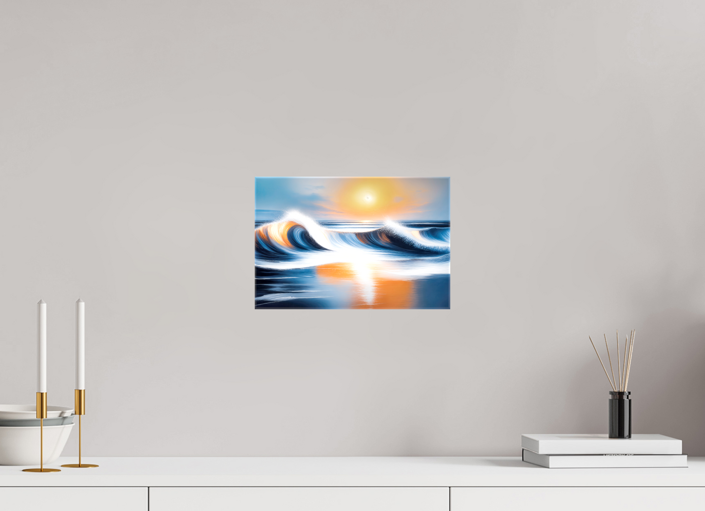 30 x 20 cm, Leinwand glänzend Dialog der Wellen