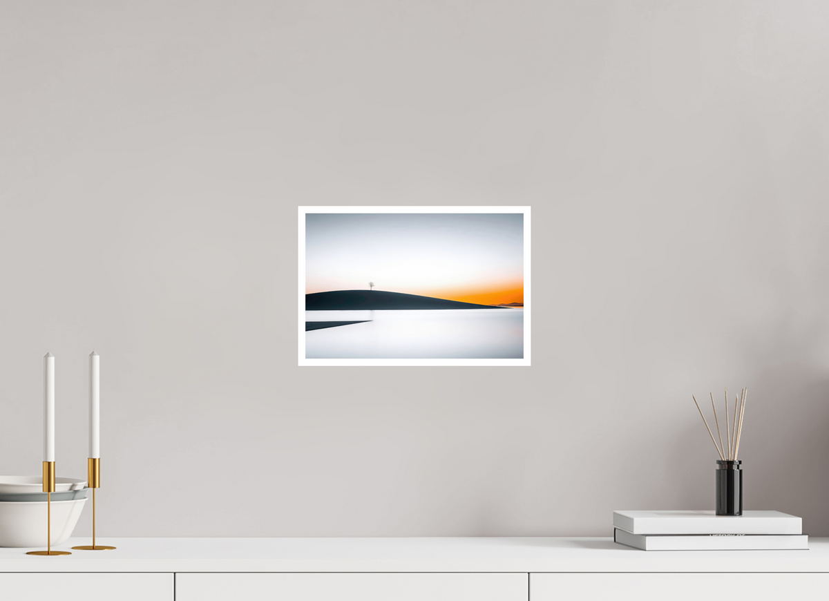 30 x 20 cm, Fine Art Print Hahnemühle Baryta Einsamer Baum im Abendlicht—Wandkunst, Fine Art Print, Leinwand, Acryldruck, Alu-Dibond