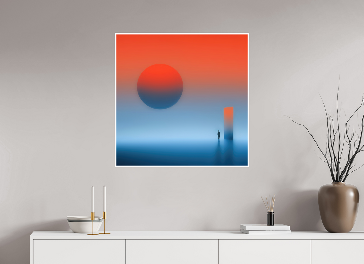 80 x 80 cm, Fine Art Print Hahnemühle Baryta Passage ins Abendrot
