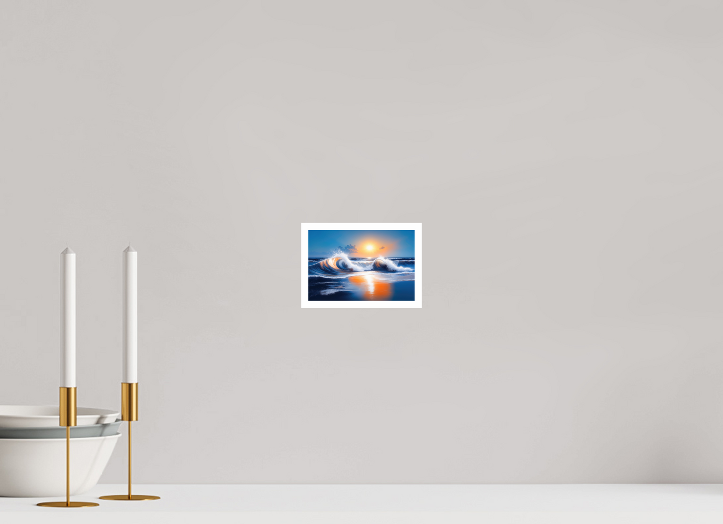 15 x 10 cm, Fine Art Print Hahnemühle Baryta Brandung im Licht