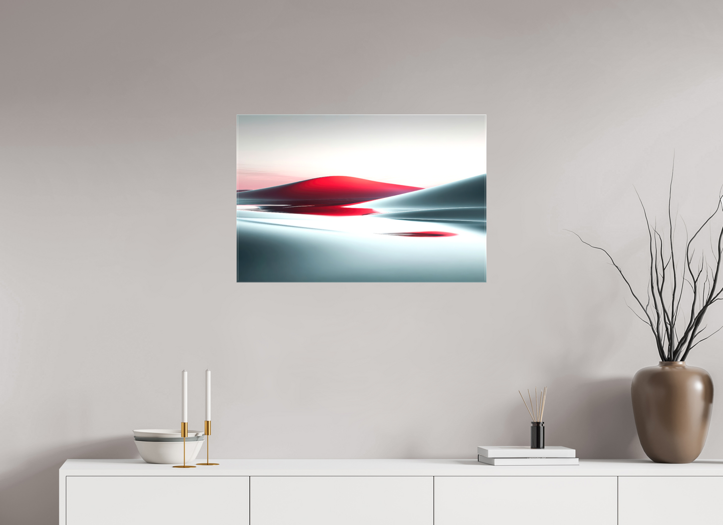 75 x 50 cm, Leinwand glänzend Die Stille der Dünen-06—Wandkunst, Fine Art Print, Leinwand, Acryldruck, Alu-Dibond