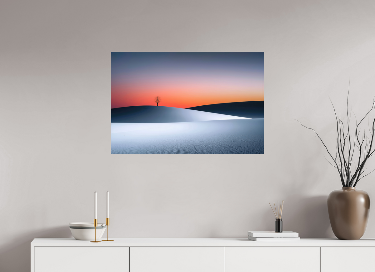 90 x 60 cm, Acrylglas glänzend standard Kälte und Glut—Wandkunst, Fine Art Print, Leinwand, Acryldruck, Alu-Dibond