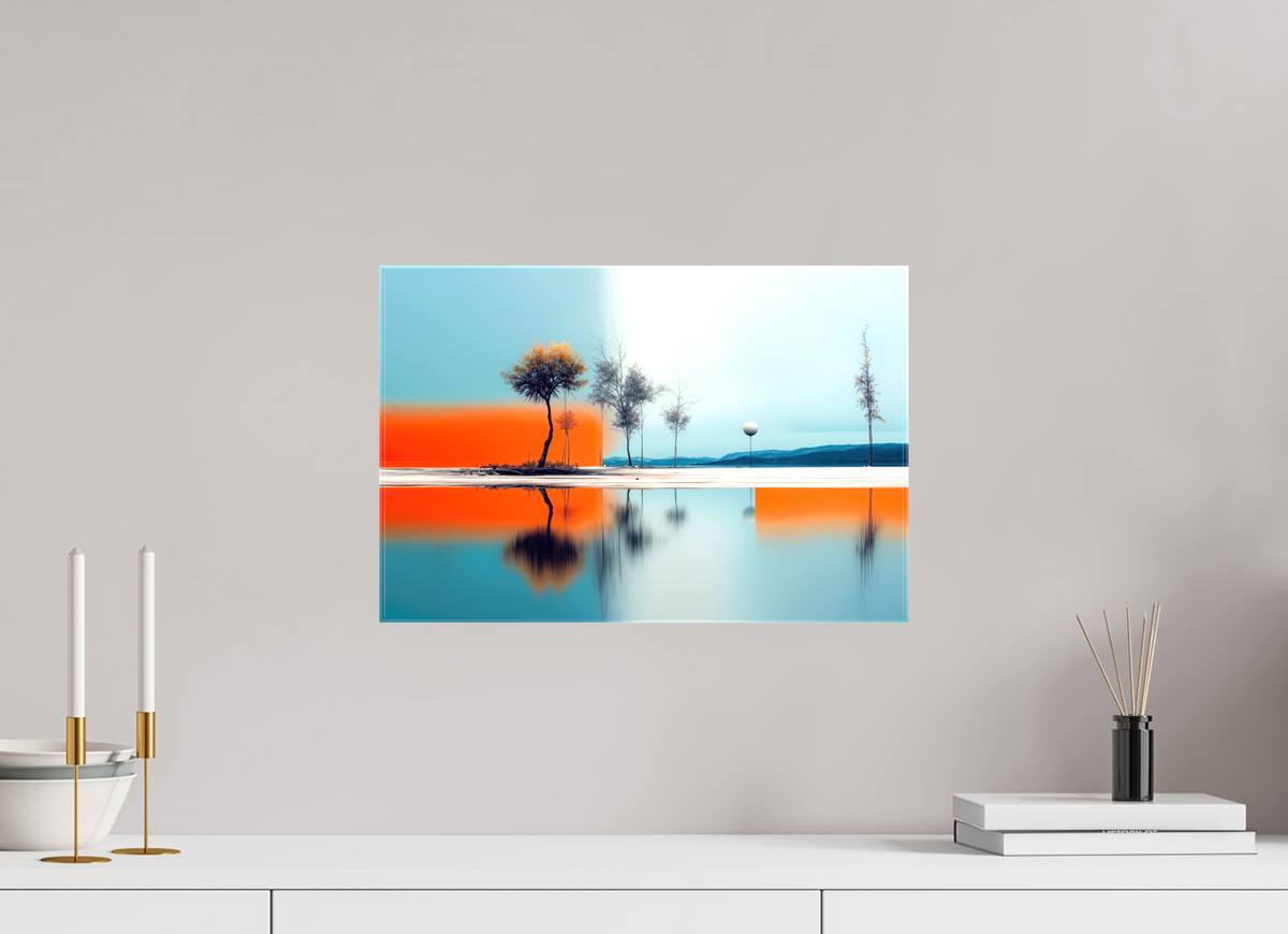 45 x 30 cm, Leinwand glänzend Horizont der Gegensätze—Wandkunst, Fine Art Print, Leinwand, Acryldruck, Alu-Dibond
