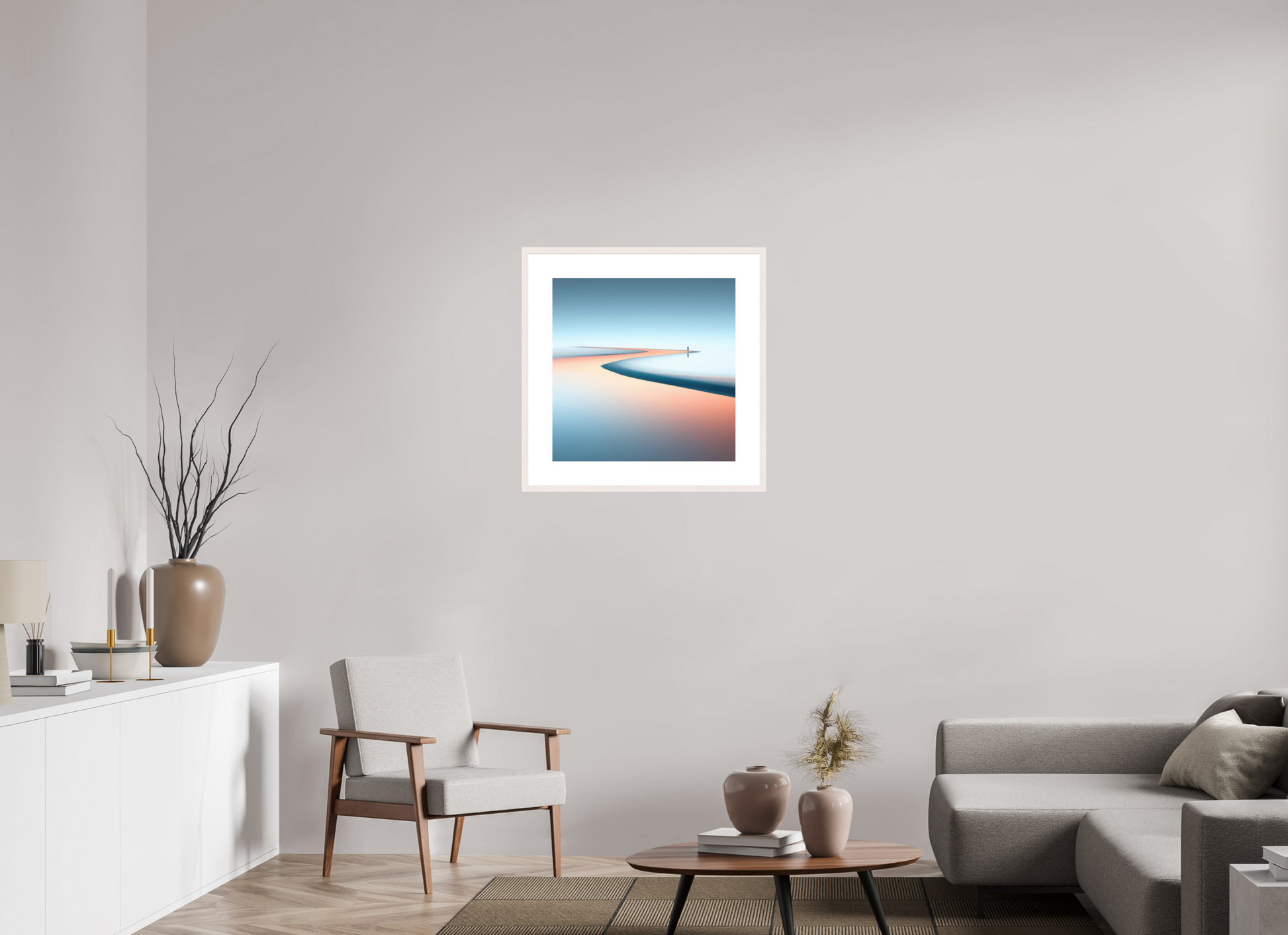 60 x 60 cm, Fine Art Print gerahmt Am Rand der Unendlichkeit