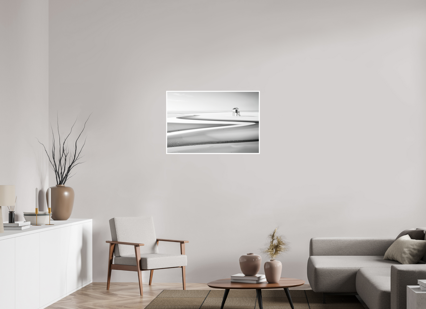 90 x 60 cm, Fine Art Print Hahnemühle Baryta Pfahlhaus im Wattenmeer-01