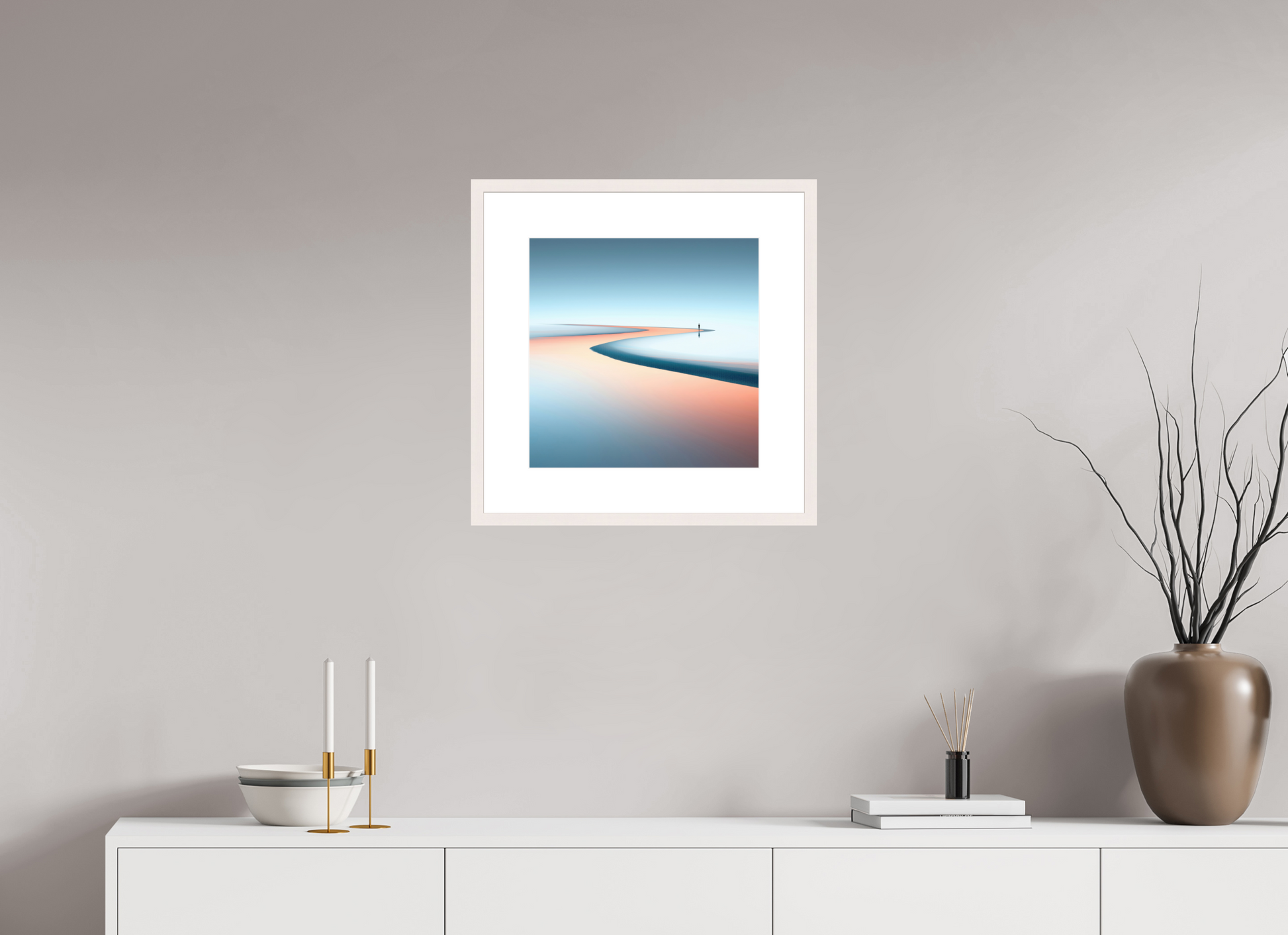 40 x 40 cm, Fine Art Print gerahmt Am Rand der Unendlichkeit