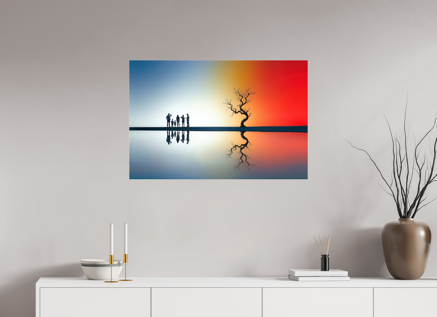 90 x 60 cm, Acrylglas glänzend standard Begegnung am stillen Meer