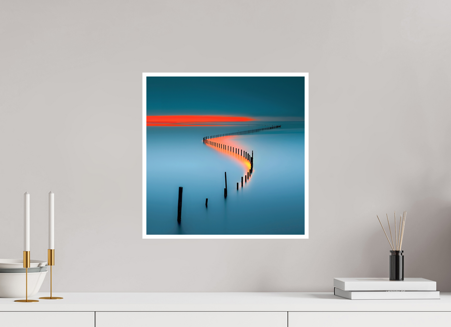 40 x 40 cm, Fine Art Print Hahnemühle Baryta Lichtweg im Watt