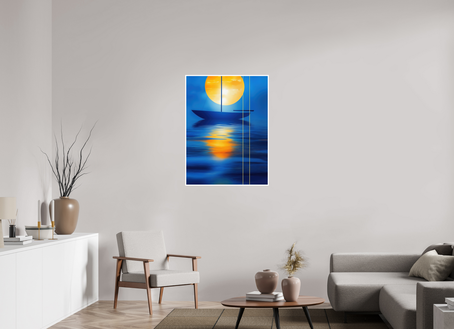 75 x 100 cm, Fine Art Print Hahnemühle Baryta Segel im goldenen Kreis