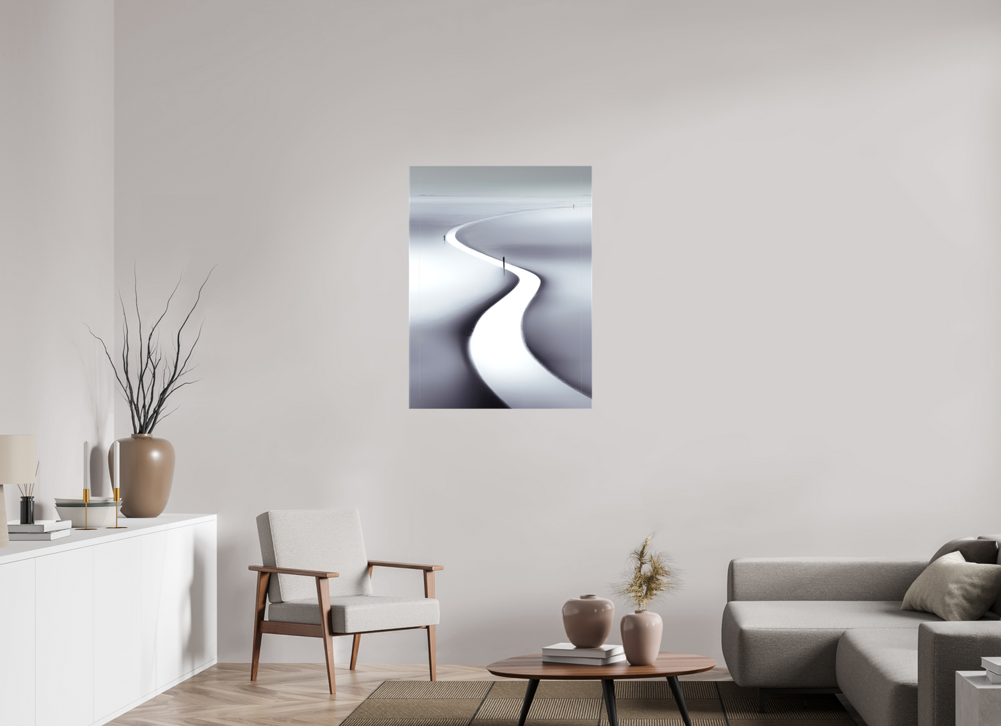 75 x 100 cm, Leinwand glänzend Wattenmeer-103