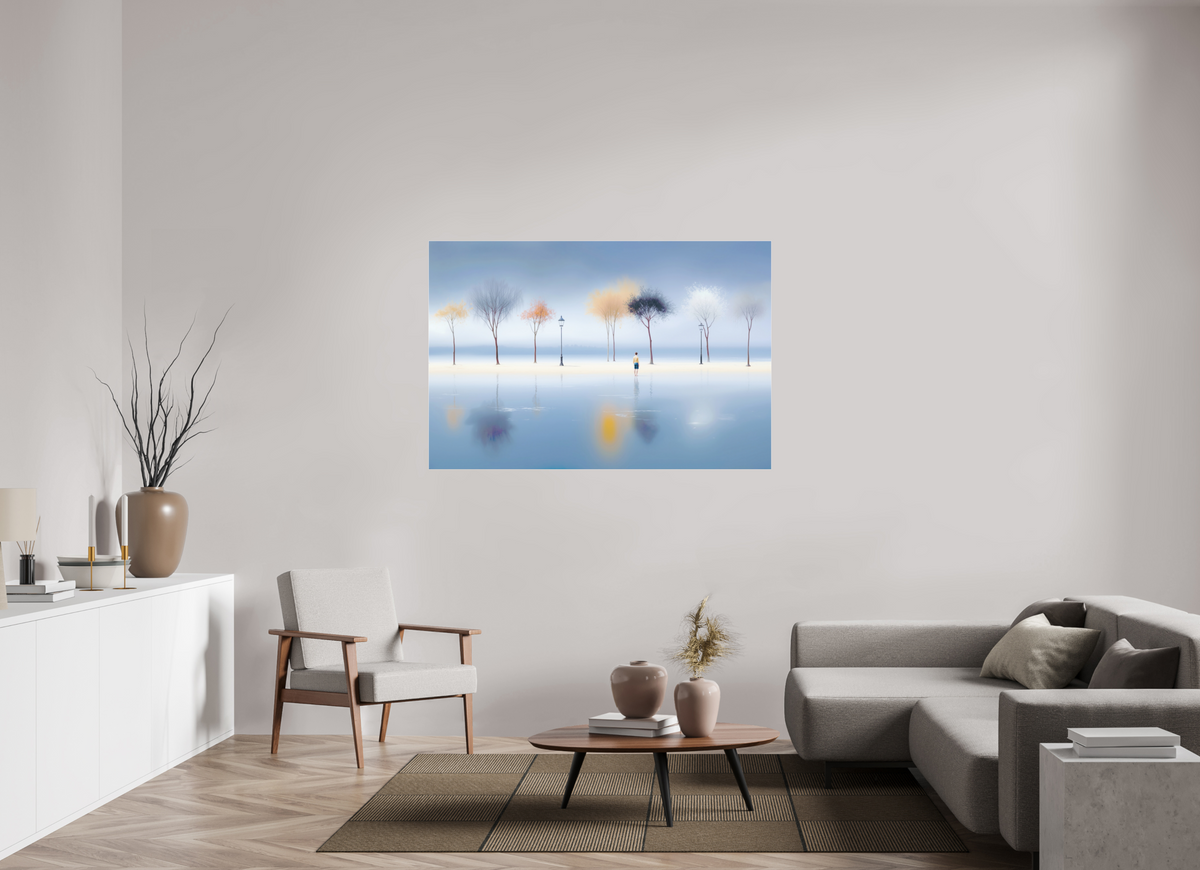 150 x 100 cm, Acrylglas glänzend standard Stilles Ufer, ferne Gedanken—Wandkunst, Fine Art Print, Leinwand, Acryldruck, Alu-Dibond