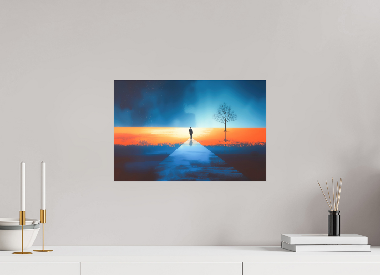 45 x 30 cm, Fine Art Pigmentdruck hinter Acrylglas Der Pfad ins Zwischenlicht