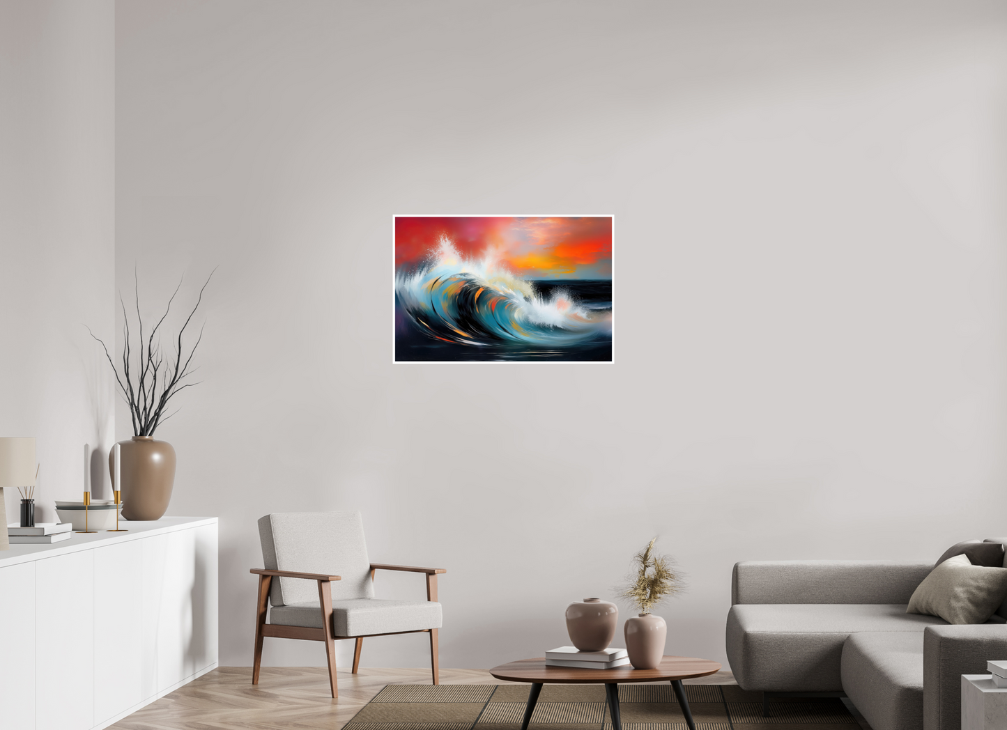 90 x 60 cm, Fine Art Print Hahnemühle Baryta Glühende Brandung